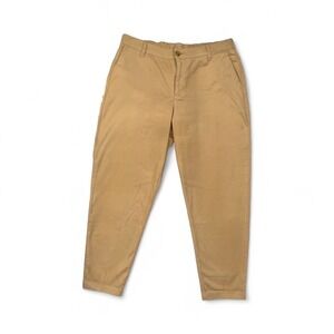 Pact Women's Organic Cotton Khaki Chino Pants L | Casual Minimalist‎ Soft Twill